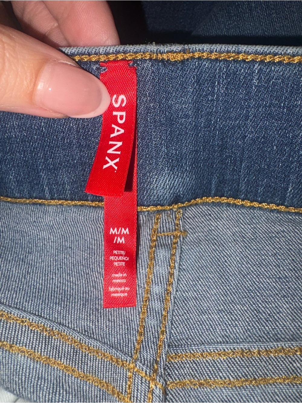 SPANXshape EveryWear Seamed front Wide Leg Jeans Sz M - Picture 5 of 7
